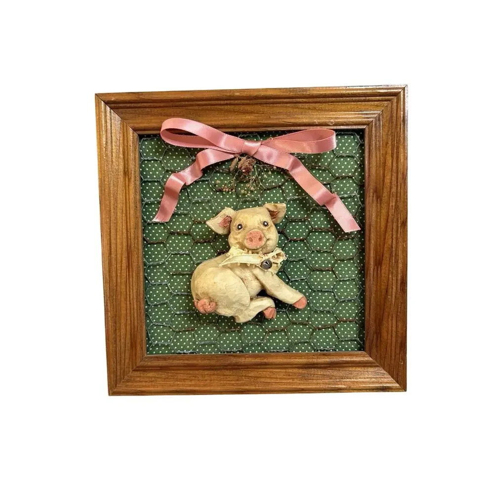 Vintage Country Kitchen Pig Wall Art Kitschy Collectable Cottagecore